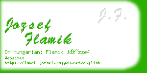 jozsef flamik business card